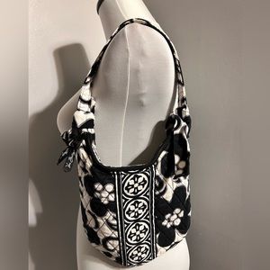 Vera Bradley Small Black And White Shoulder Bag